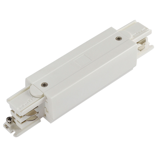 Mitteleinspeiser ''SPS2'' für 3-Phasen-Schienensystem, gerade, weiß