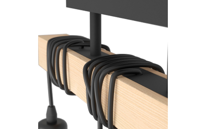 Deckenleuchte EGLO ''Townshend'', 3-flammig, Holz/schwarz, E27, 55x10,5x26,5cm