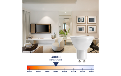 LED-Strahler McShine ''MS-60'' GU10, 6W, 510lm, 4000K, neutralweiß