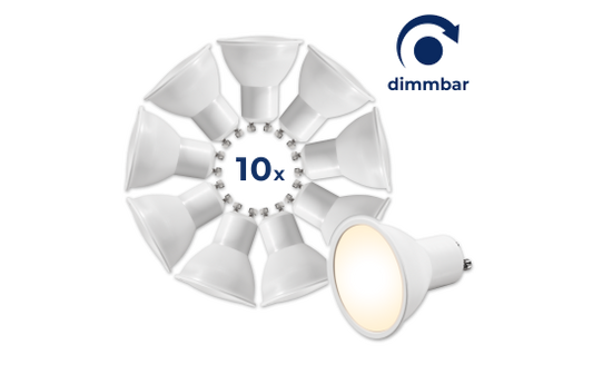 LED-Strahler McShine ''MS-60-10dimm'' 6W, 510lm, warmweiß, dimmbar, 10er-Pack