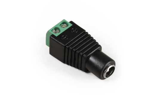 Adapter McPower, DC-Kupplung 5,5x2,1mm und Lüsterklemme, Metall