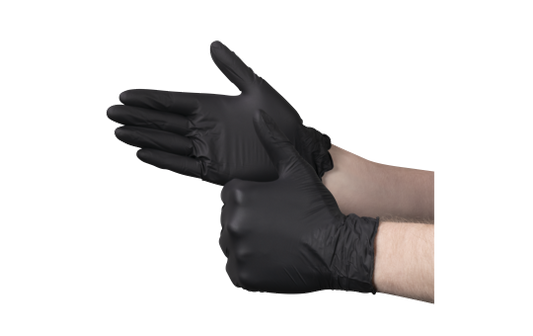 Einweghandschuhe Nitril, 100 Stück, Größe S, schwarz