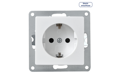 Schutzkontakt-Steckdose McPower ''Cup'', 250V~/16A, UP, Steckanschluss, weiß
