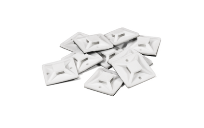 Kabelsockel McPower für Kabelbinder 30x30mm, selbstklebend, 10er-Pack