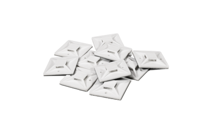 Kabelsockel McPower für Kabelbinder 40x40mm, selbstklebend, 10er-Pack