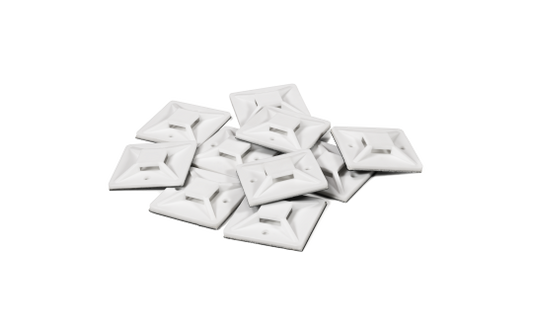 Kabelsockel McPower für Kabelbinder 40x40mm, selbstklebend, 10er-Pack