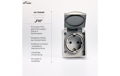Feuchtraum Set McPower ''Fix Starter'', 8-teilig, IP54, Steckanschluss
