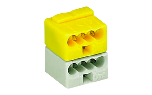 4-Leiter-Buchsenklemme WAGO, Ø0,8mm, 8 Klemmstellen, 2-polig, Einzellötstifte