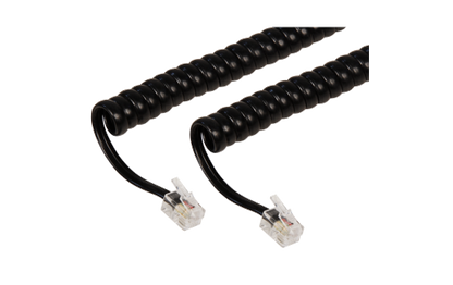 Telefonhörer-Spiralkabel McPower, RJ10-Stecker (4P4C) > RJ10-Stecker (4P4C), 4m
