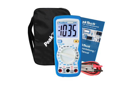 Digital-Multimeter PeakTech ''P1035'', 2000 Counts, 600V AC/DC, 10A DC
