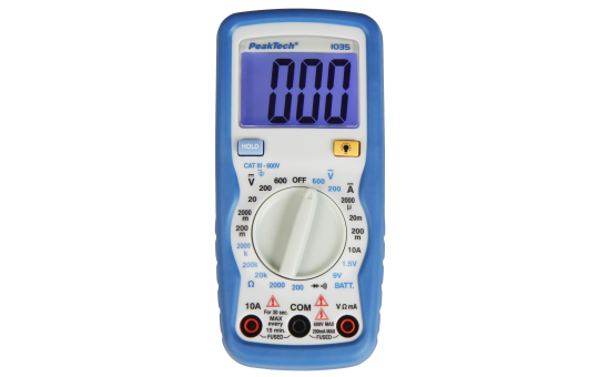 Digital-Multimeter PeakTech ''P1035'', 2000 Counts, 600V AC/DC, 10A DC