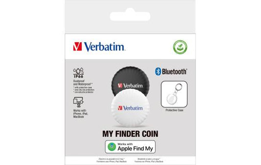 Bluetooth Tracker Verbatim My Finder ''MYFC-02BW'' für Apple ''Wo ist?'', 2er-Pack