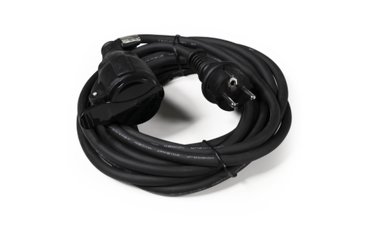 Netzkabel Schutzkontakt-Verlängerung McPower, 5m, 3x1,5mm², IP44, schwarz