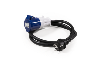 CEE-Kupplung auf Schutzkontakt-Stecker McPower, 1,5m H07RNG 3G2,5, 230V, IP44