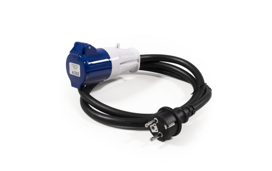 CEE-Kupplung auf Schutzkontakt-Stecker McPower, 1,5m H07RNG 3G2,5, 230V, IP44