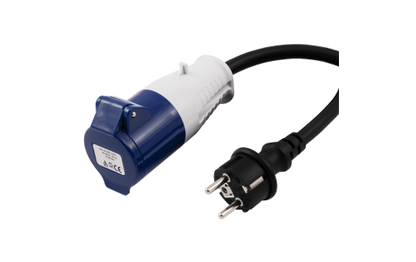 CEE-Kupplung auf Schutzkontakt-Stecker McPower, 1,5m H07RNG 3G2,5, 230V, IP44