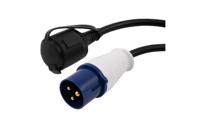 CEE-Stecker auf Schutzkontakt-Kupplung, McPower, 1,5m H07RNG 3G2,5, 230V, IP44