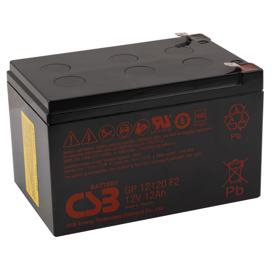 Bleiakku CSB ''GP12120'' 12V/12 Ah, VdS, 151x98x99 mm, 3,67 kg