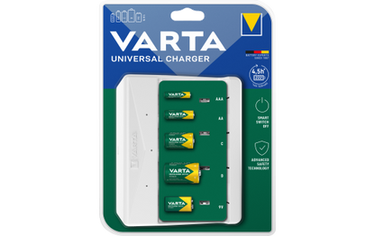 Mini Universal-Ladegerät VARTA, für AA/ AAA/ C/ D/ 9V Batterien, NiMH Akku
