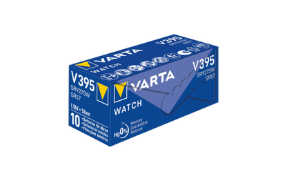 Knopfzelle Silberoxid - Uhrenbatterie, VARTA,  ''395'', SR57, 1.55V, 10er-Pack