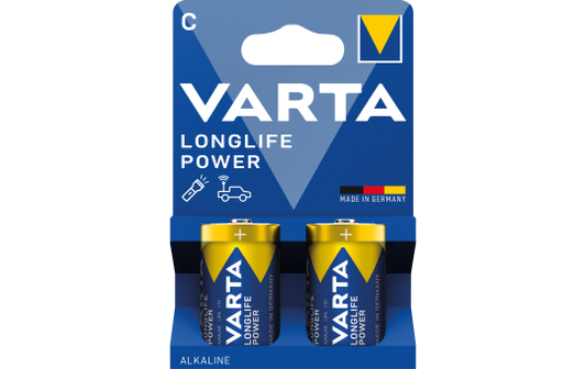 Baby-Batterie VARTA ''Longlife Power'' 1,5 V, Alkaline, Typ C, LR14, 2er-Blister