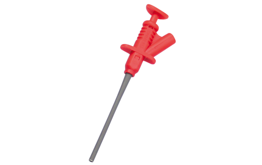 Klemmprüfspitze McPower ''PS 45'', 4mm Buchse, rot