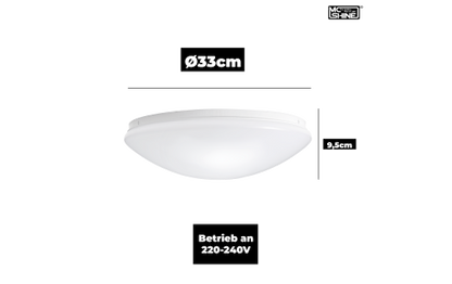 LED-Deckenleuchte McShine ''Star'' Ø33cm, inkl. 2x 9W LED-Leuchtmittel