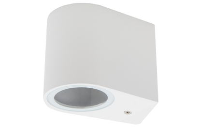 Wandleuchte McShine ''Oval-W'' weiß, IP44, 1x GU10, Aluminium Gehäuse