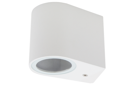 Wandleuchte McShine ''Oval-W'' weiß, IP44, 1x GU10, Aluminium Gehäuse