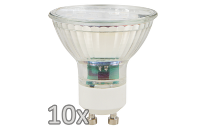 Einbauleuchten-Set McShine, 10xRahmen, 10xLED-Strahler,Edelstahl, 5W,500lm, IP44