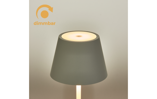 LED-Tischleuchte ROLF KERN „Club Mini“ 25cm, weiß, Akku, dimmbar