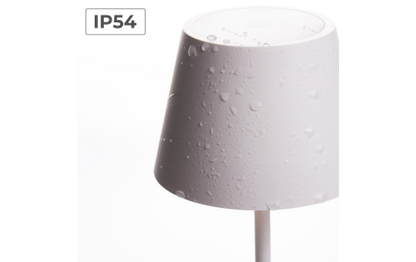 LED-Tischleuchte ROLF KERN „Club Mini“ 25cm, weiß, Akku, dimmbar