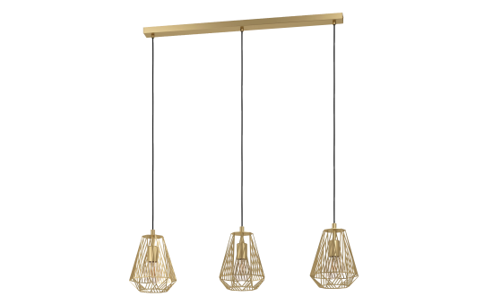 Hängeleuchte EGLO ''Stype'', 3-flammig, E27, Stahl, gold, 96x20x110cm
