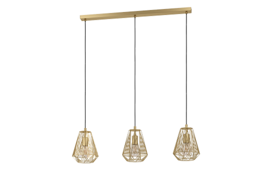 Hängeleuchte EGLO ''Stype'', 3-flammig, E27, Stahl, gold, 96x20x110cm
