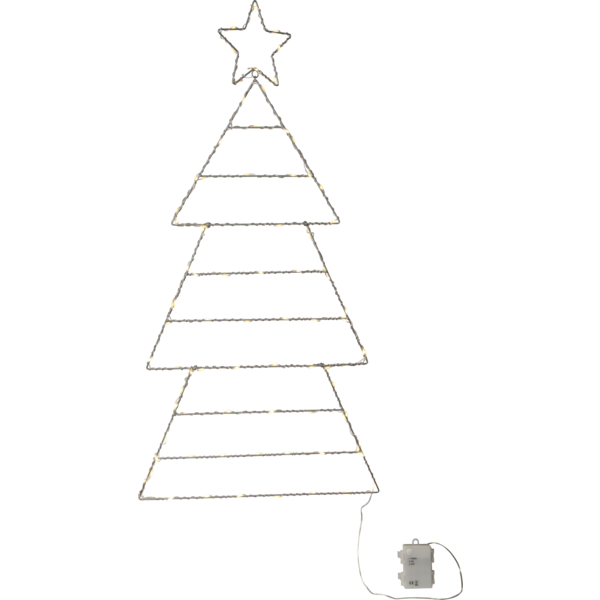 LED-Silhouette ''Folde'', Tannenbaum, 90cm, batteriebetrieben, klappbar