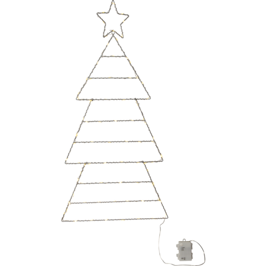 LED-Silhouette ''Folde'', Tannenbaum, 90cm, batteriebetrieben, klappbar