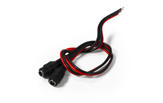 DC-Hohlbuchse McPower 5,5x2,1mm, 30cm Kabel, 2er-Set