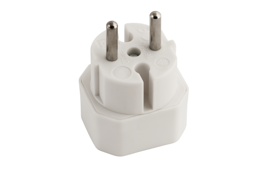 Steckdosenadapter McPower, 2x Euro, weiß