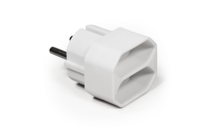 Steckdosenadapter McPower, 2x Euro, weiß