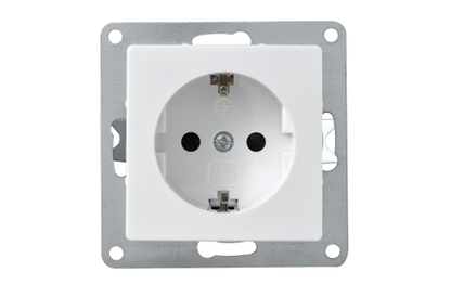 Schutzkontakt-Steckdose McPower ''Cup'' 250V~/16A, UP, Einsteckschutz, weiß