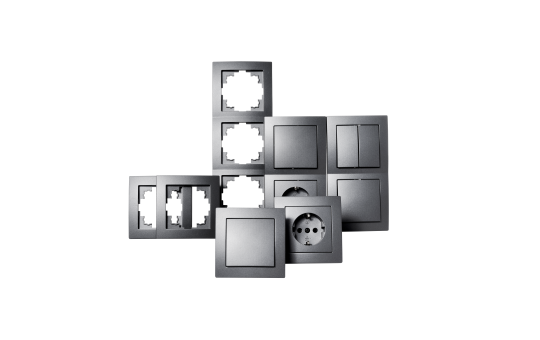 Schalter und Steckdosen Set McPower Flair ''Flur'' 13-teilig, anthrazit