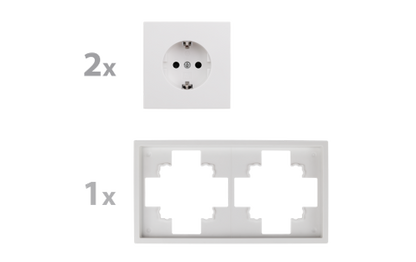 Steckdosen Set McPower Shallow ''Beginner 2S-Profi'' 3-teilig, Steckanschluss