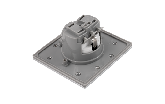 Boden Einbausteckdose, IP44, Edelstahl, 3680W