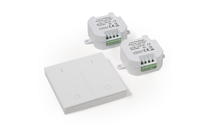Funk-Schalter Set McPower ''Comfort'' 2 Empfänger + Wandtaster, max. 2300W