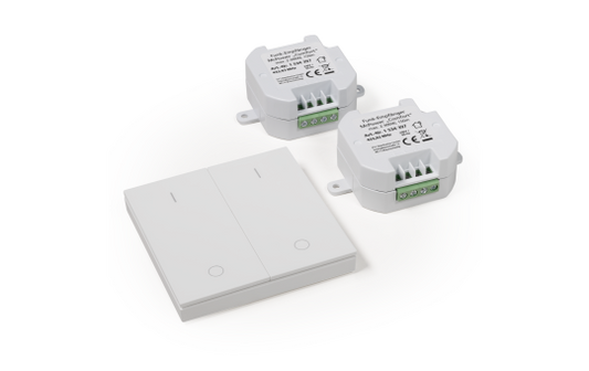 Funk-Schalter Set McPower ''Comfort'' 2 Empfänger + Wandtaster, max. 2300W