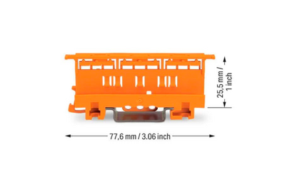 Befestigungsadapter WAGO, 4mm², Schraubmontage, orange