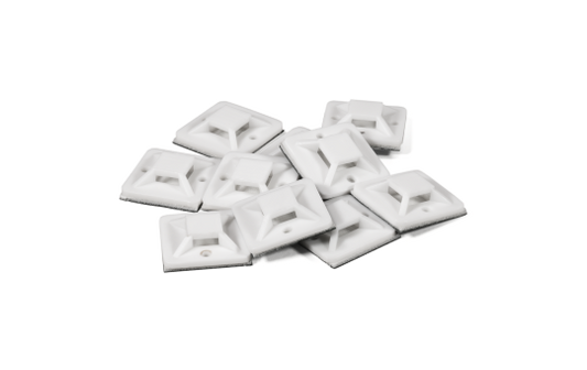 Kabelsockel McPower für Kabelbinder 20x20mm, selbstklebend, 10er-Pack