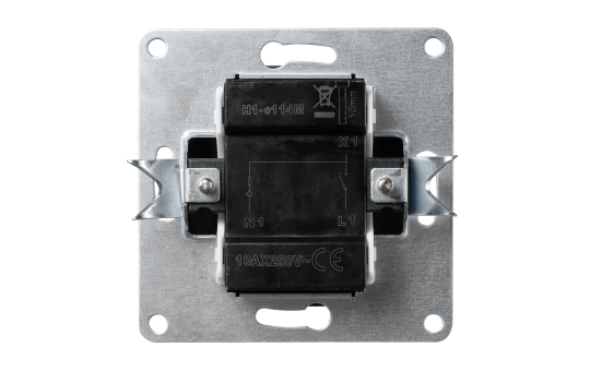 Schalter McPower ''Flair'', 250V~/10A, UP, anthrazit mit Kontroll-Leuchte