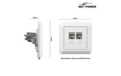 Netzwerk-Dose McPower ''Cup'' CAT6A, UP, vollgeschirmt
