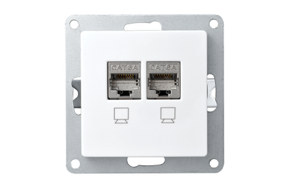 Netzwerk-Dose McPower ''Cup'' CAT6A, UP, vollgeschirmt